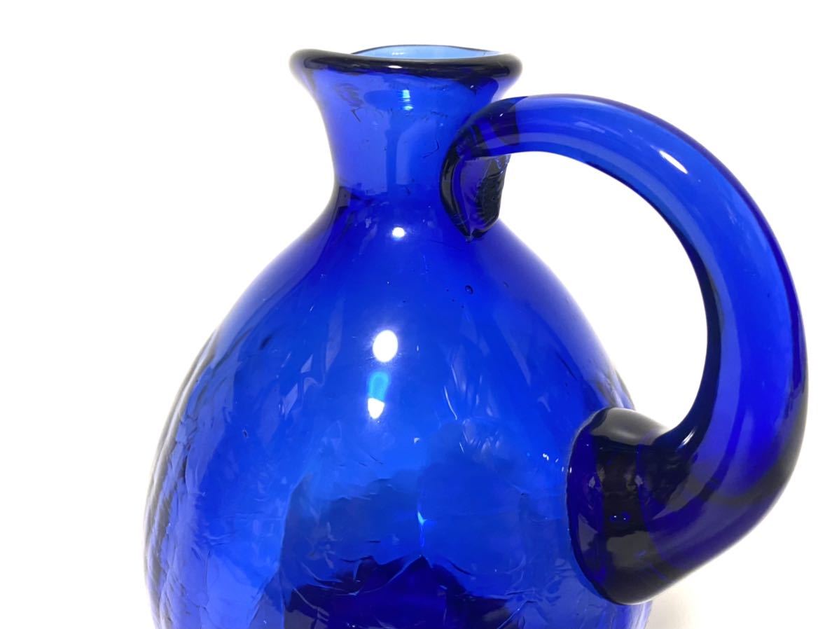 硝子細工 青ガラス 水差し 水指 瓶 花瓶 一輪挿し フラワーベース 気泡 インテリア 工芸ガラス 売買されたオークション情報 Yahooの商品情報をアーカイブ公開 オークファン Aucfan Com