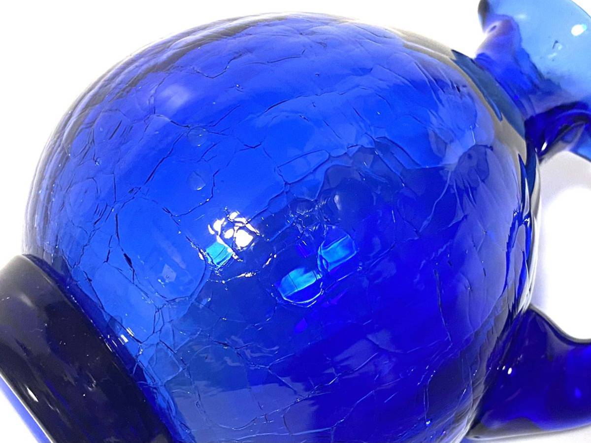 硝子細工 青ガラス 水差し 水指 瓶 花瓶 一輪挿し フラワーベース 気泡 インテリア 工芸ガラス 売買されたオークション情報 Yahooの商品情報をアーカイブ公開 オークファン Aucfan Com