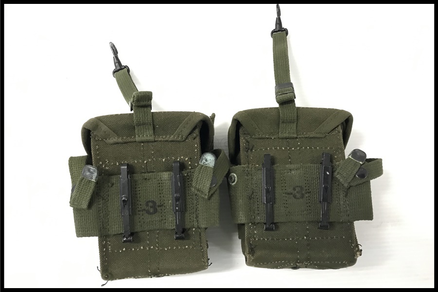東京)米軍実物 ベトナム戦争 アムニッションポーチ2点セット OD