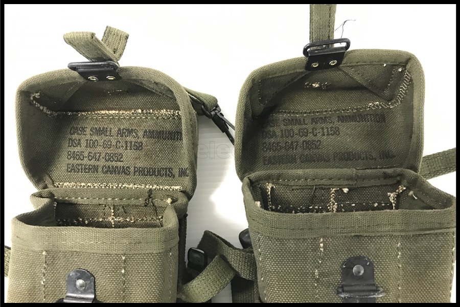 東京)米軍実物 ベトナム戦争 アムニッションポーチ2点セット OD