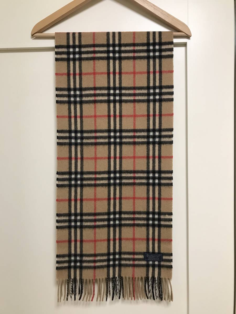 BURBERRY バーバリー マフラー カシミア100％ キャメル 送料無料!!! 傷