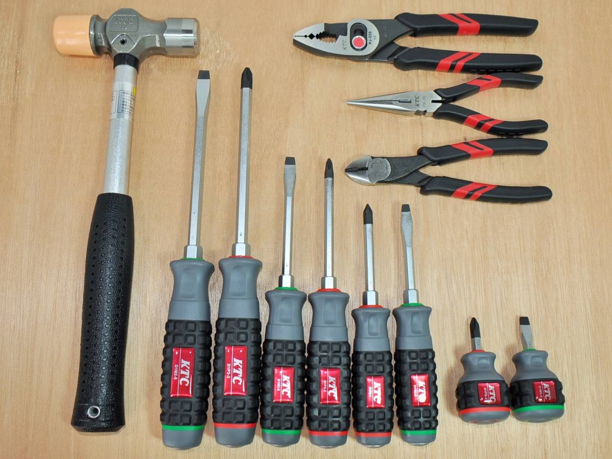 ★KTC コンビハンマー 樹脂柄ドライバー 8本 握り物 3点 セット★UD7-10 PJ-200 PN1-150 PSL-150　