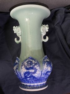 真葛香山 宮川香山 青磁釉 香炉 識箱付