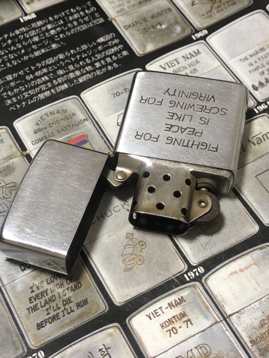 ベトナムZIPPO】本物 1967年製ベトナムジッポー「ラブ＆ピース 