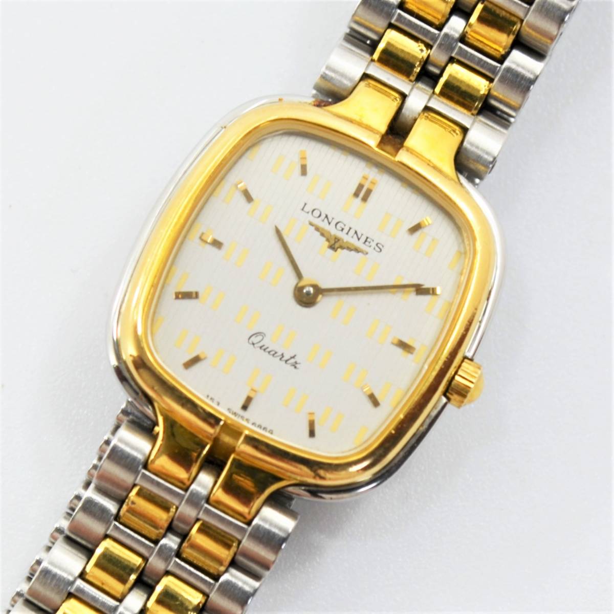 H 1円スタート LONGINES ロンジン クォーツ レディース コンビカラー 