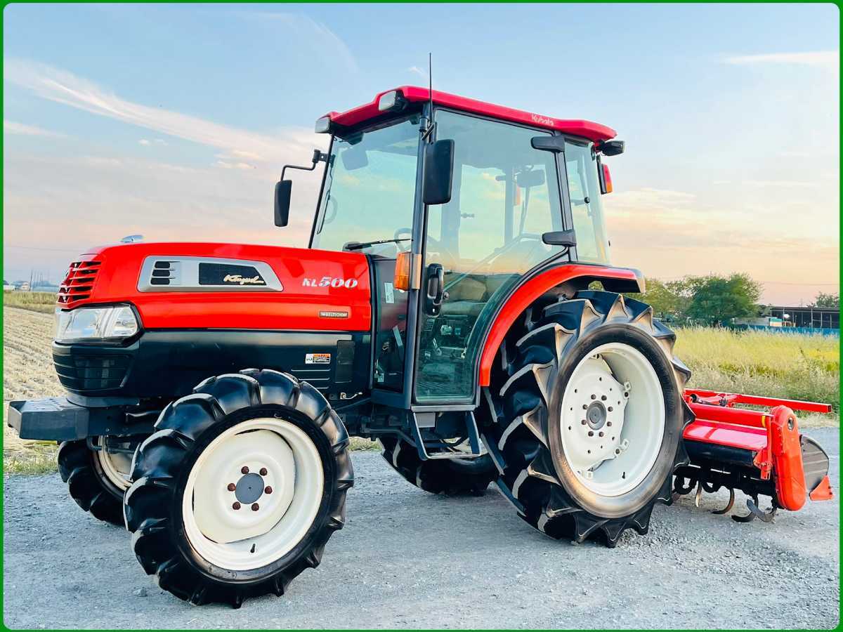クボタトラクターKL500＊50馬力＊ハイスピード＊688アワー＊クボタ純正ロータリー＊エアコンキャビン＊ラジオ＊パワステ＊4WD _1