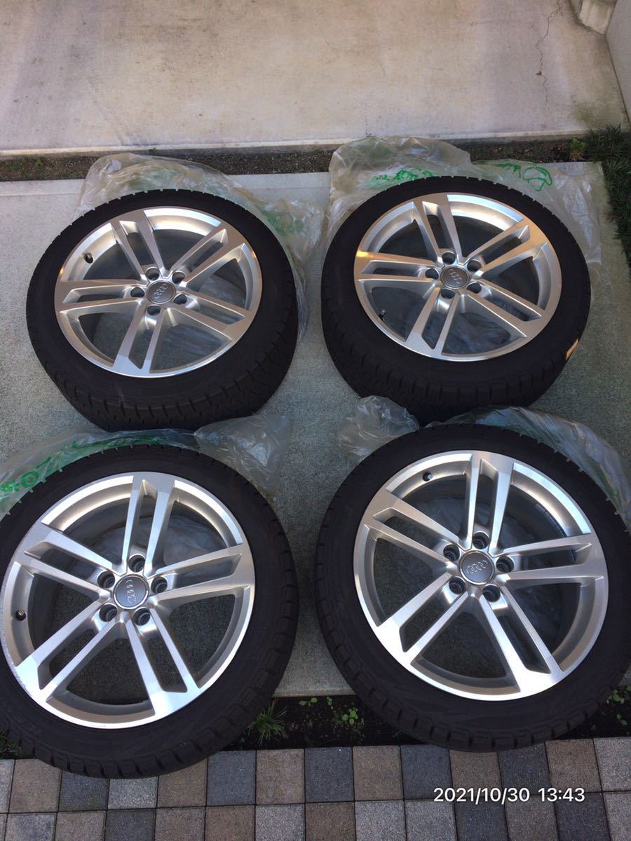 中古 アウディ Audi TT クーペ 8S スタッドレスタイヤ & 純正 アルミホイール 4本セット 18インチ 245/40 18R ピレリ ICE ASIMMETRICO 5穴