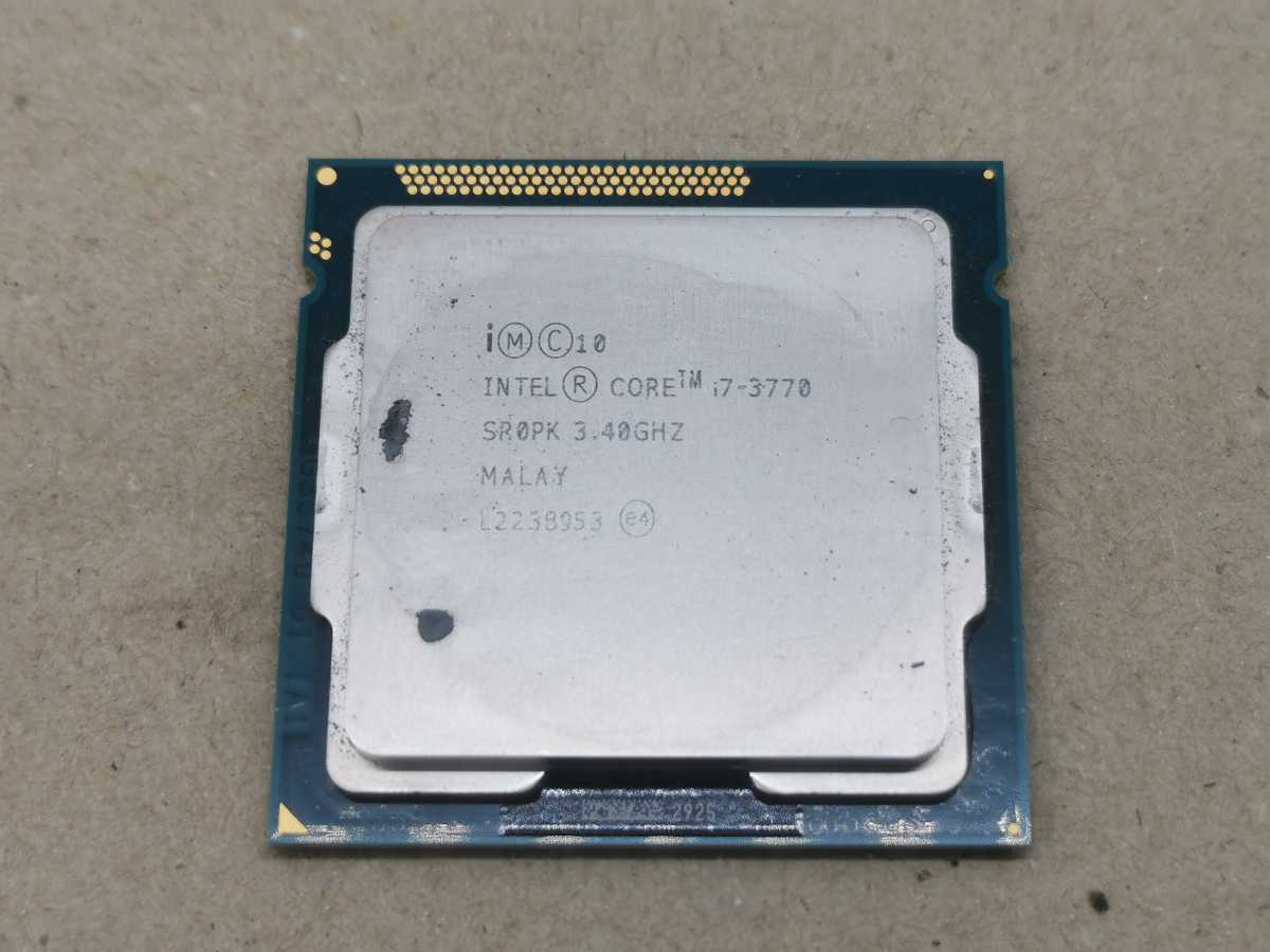 CPU Core i7-3770 Intel i7 動作確認済 3.40GHz ジャンク扱い BIOSまで T-