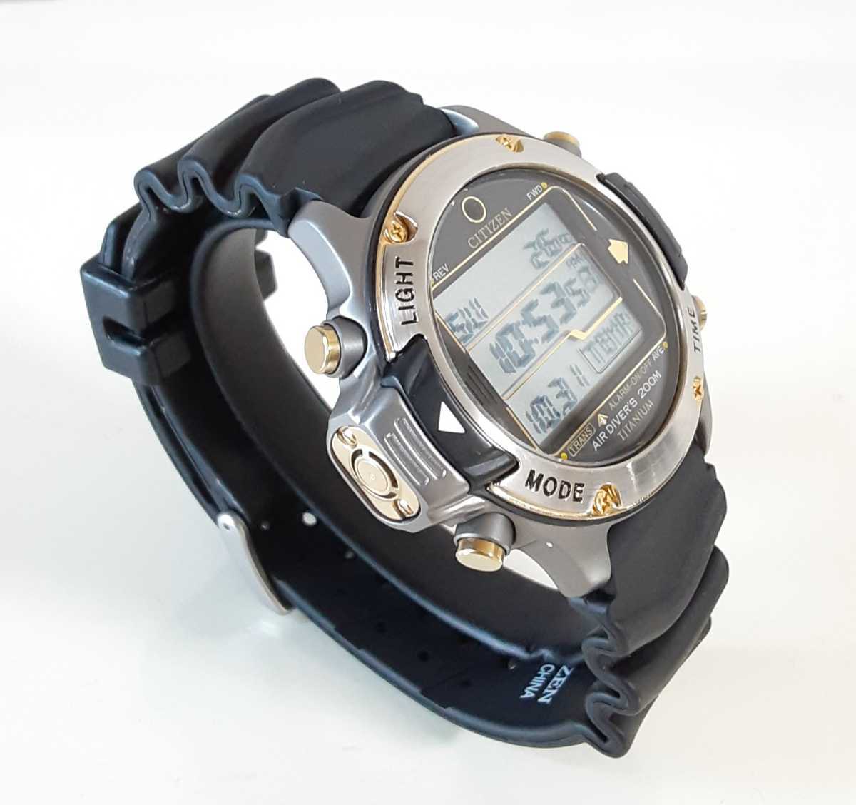CITIZEN シチズン AIR DIVER 200m D202-Q00117 チタン エアーダイバー 