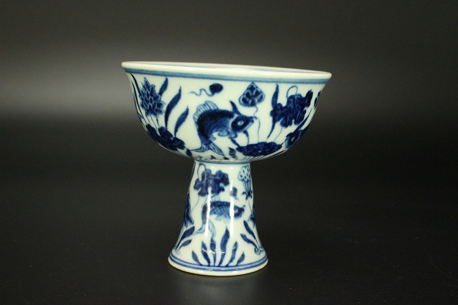 青花 五客(YC310 款 天啓年製 赤壁賊 SOLD 中国美術 煎茶碗 OUT