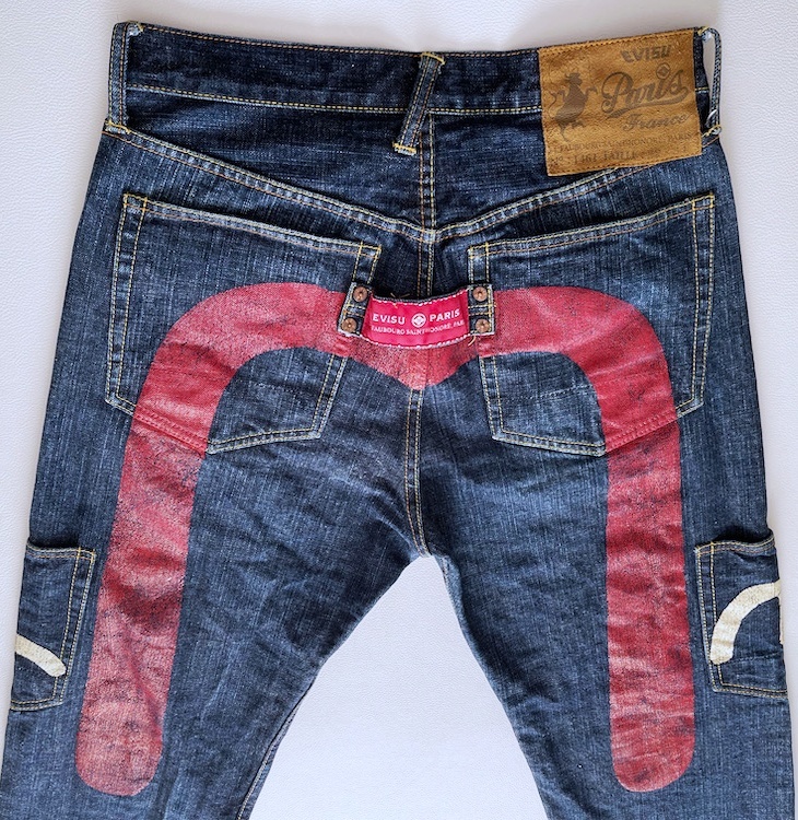 激レア エヴィス パリ EVISU Paris 1461 かもめ サイドポケット 大黒 