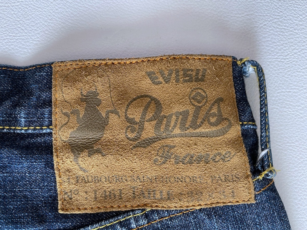 激レア エヴィス パリ EVISU Paris 1461 かもめ サイドポケット 大黒 