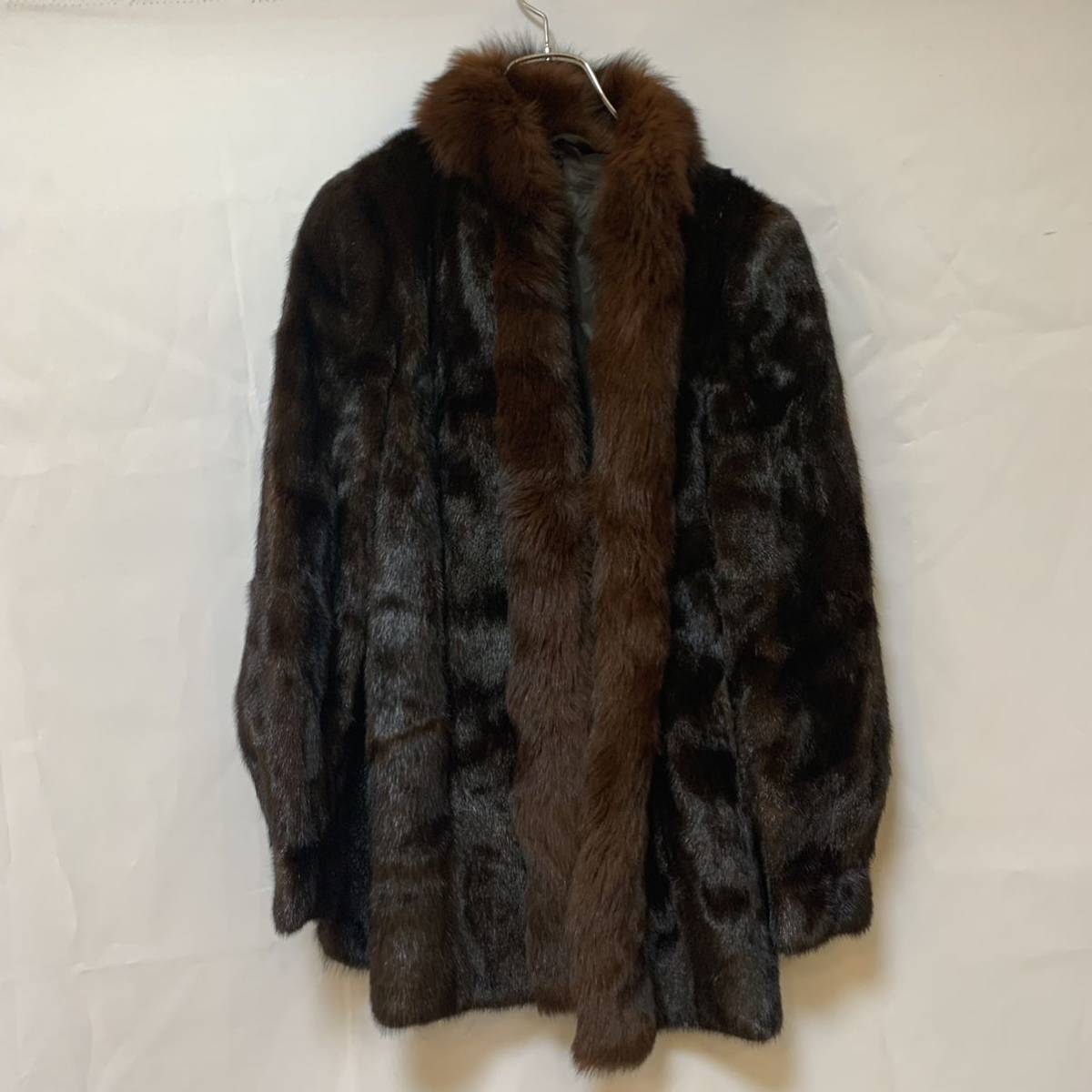 MINK ミンク ハーフコート Yahoo!オークション グレー系 防寒着 1円 