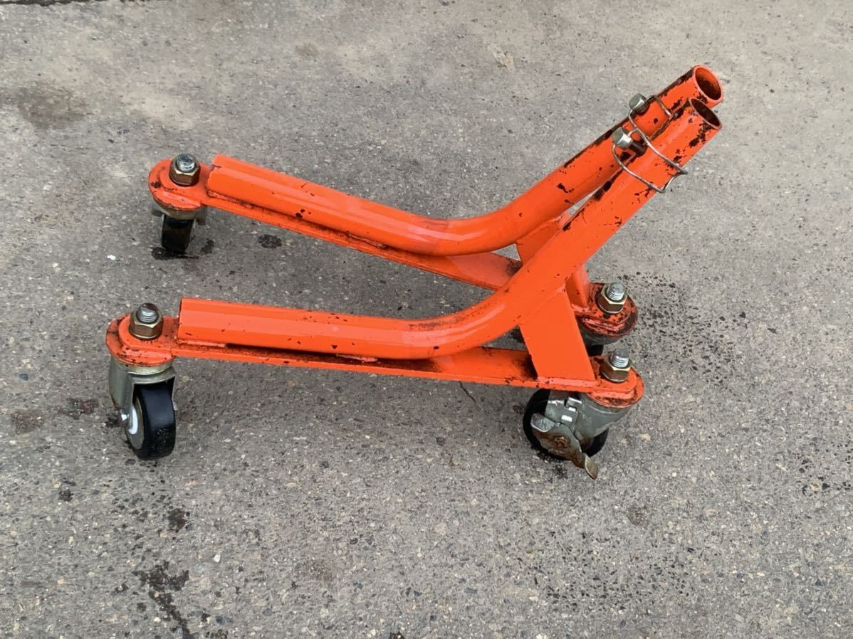 NO.17-0185 トラクターハロー用　スタンド キャスター 左右セット 脚