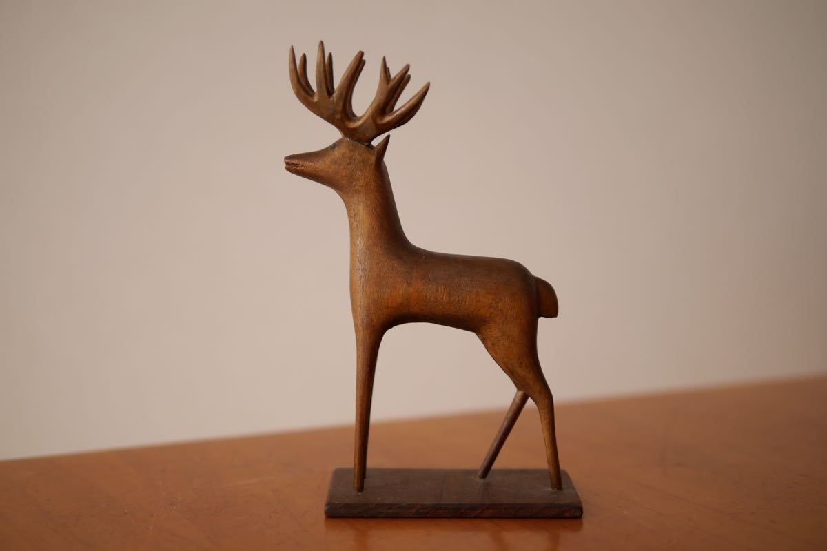 1960s Scandinavian Elk Wood Object/北欧ビンテージ/ウェグナー 