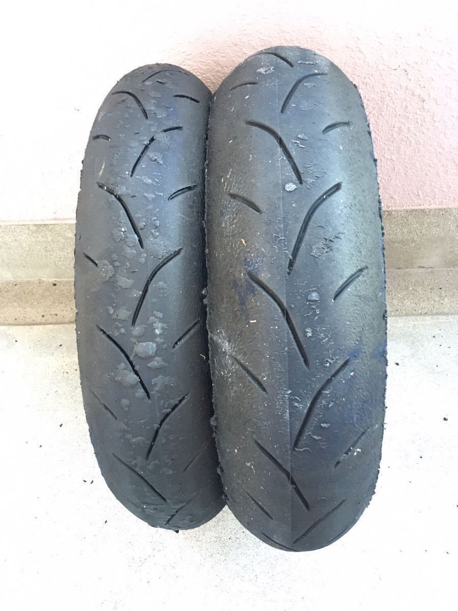 BT601SS レインタイヤ 前後セット wet 12インチ 24年製 BATTLAX
