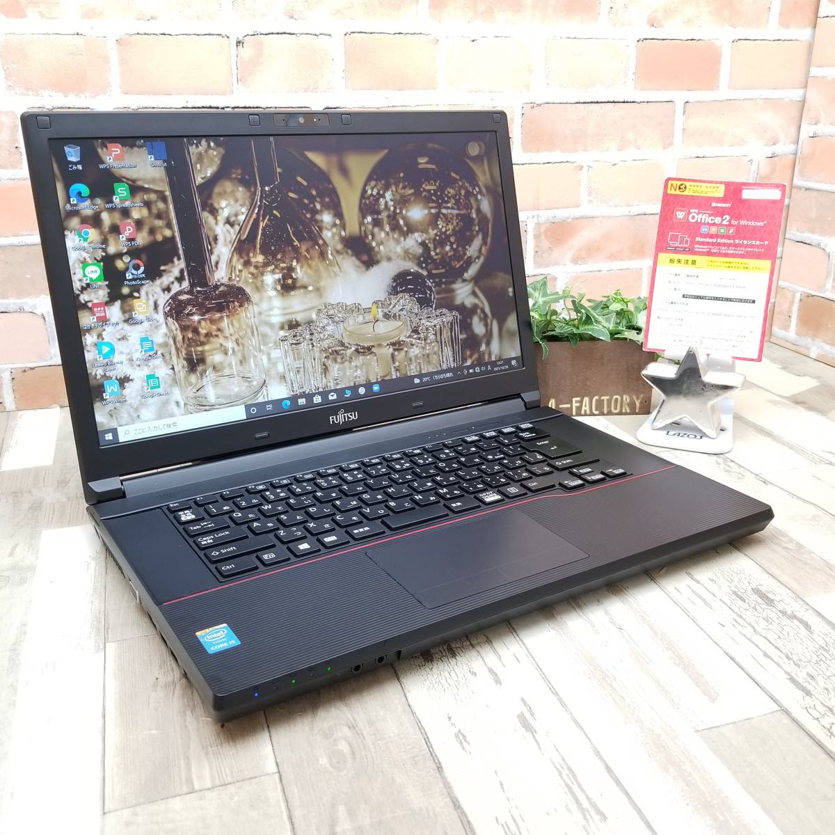 ★2017年モデル・美品★高性能第4世代i5(ターボ)搭載/HDD320GB/メモリ4GB/無線 Wi-Fi/Webカメラ/最新Office/Win10/LIFEBOOK A574/M(C10317)