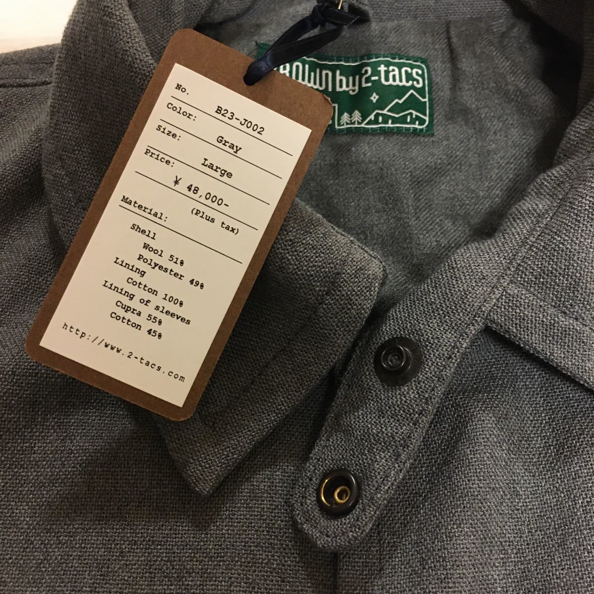 定価52800円 BROWN by 2-tacs COACH コーチ ジャケット グレー  