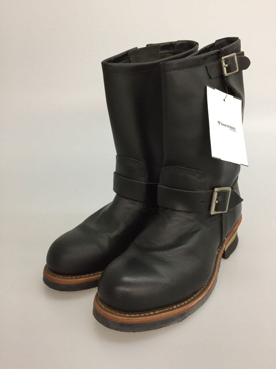 RED WING◇エンジニアブーツ/US8.5/BLK/レザー/D 2268// Engineer MADE 