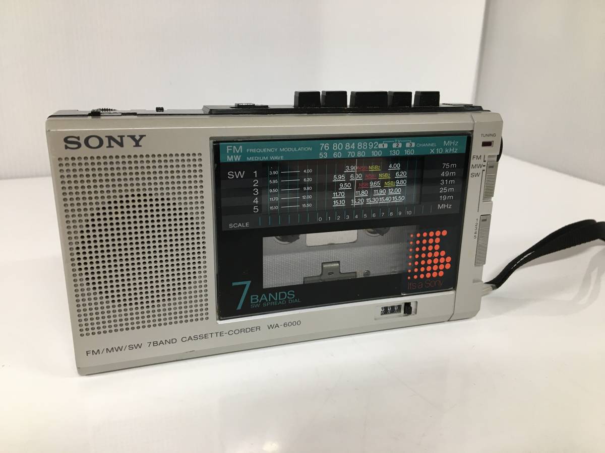 ☆ジャンク☆ SONY ラジカセ ラジオカセットレコーダー WA-6000 7BAND