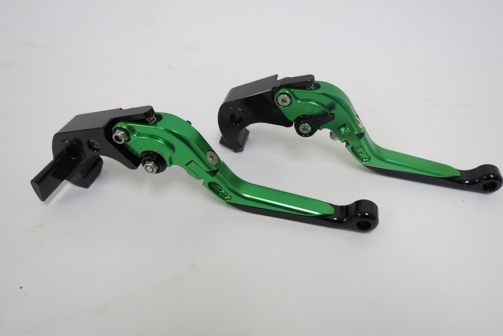ninja ZX-14R ZZR1400 GTR1400 ビレットレバー 緑 Kawasaki
