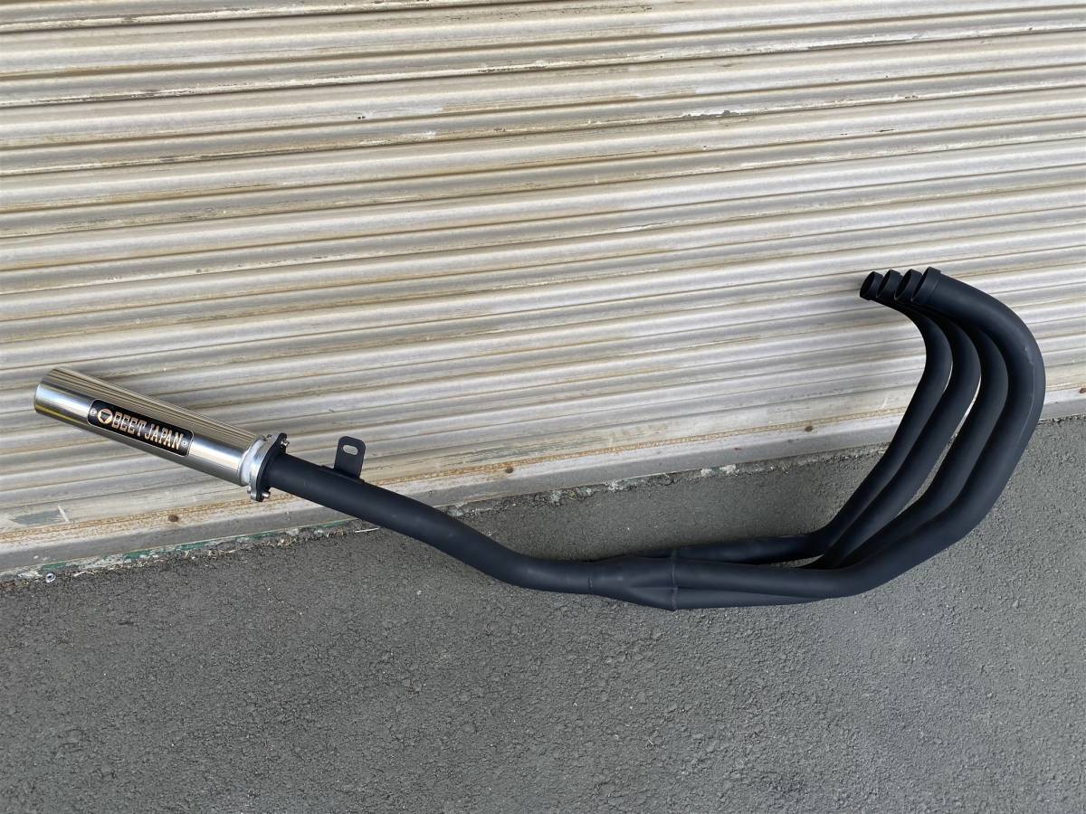 1KI中古 社外 マフラー 黒 ロゴ 有 CBX400F / CBX550F NC07 PC04バック 