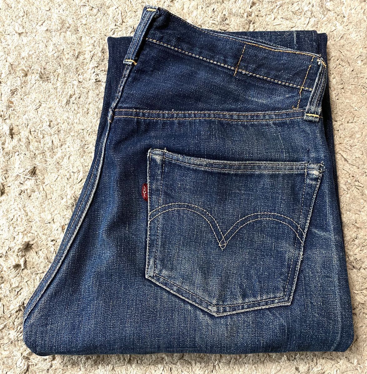 濃紺 40s~50s Levis501XX 片面 47モデル後期 W33L28 革パッチ BIGEビッグE リーバイス オリジナル ビンテージ / 大戦 46 506XX 507XX