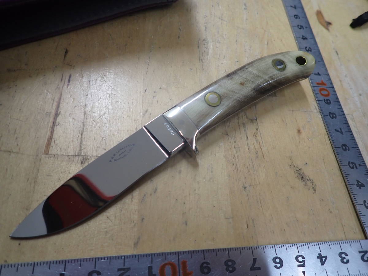 『G06Q』ラブレス ナイフ シースナイフ R.W.LOVELESS maker Riverside Craft ハニーホーン? シリアル:10308