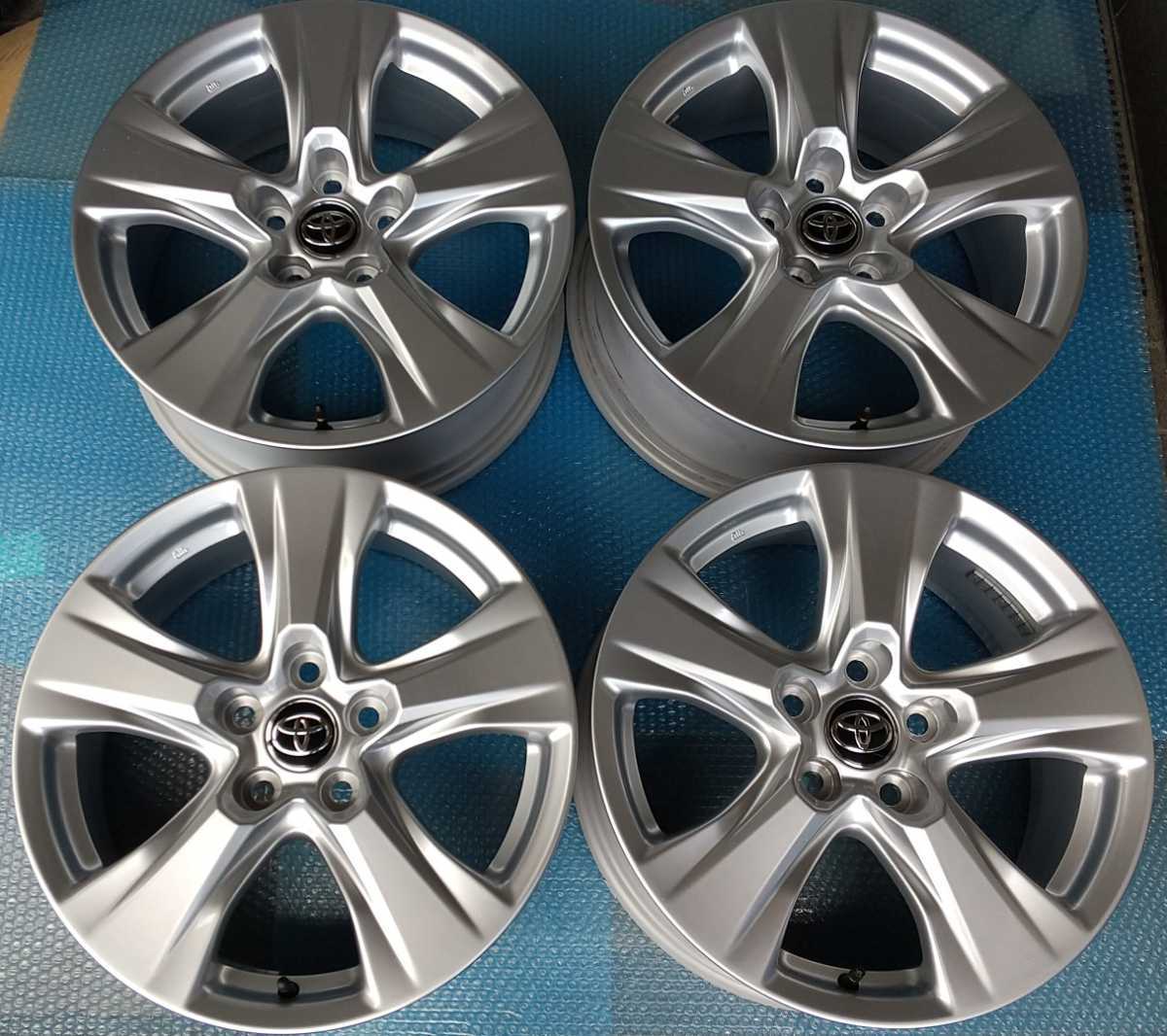 99%新品 傷無し汚れ無しご満足間違いなしの超超極上品 感動レベル！ 納車前外し トヨタ RAV4 純正 17インチアルミ 4本セット 新車外し