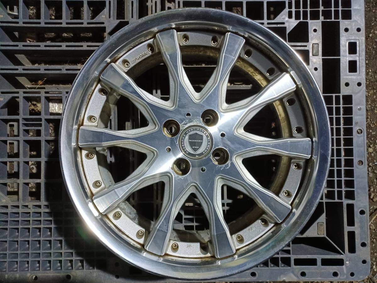 No.730【WORK☆シュヴァートSW2 17インチアルミホイール】17×7 No.730【WORK☆シュヴァートSW2 17インチアルミホイール】17×7