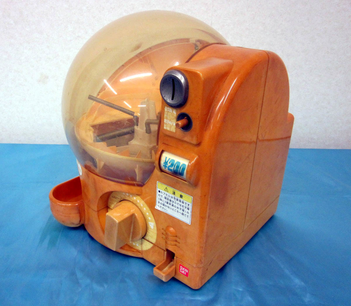 ガチャガチャ自販機 本体 小カプセル専用 中古品 動作可 傷・汚れあり 