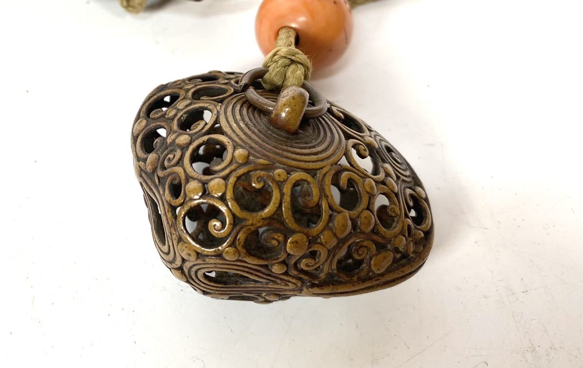 印籠 根付 漆器 8.5×6.5× 江時代 金蒔絵丸干支図五段