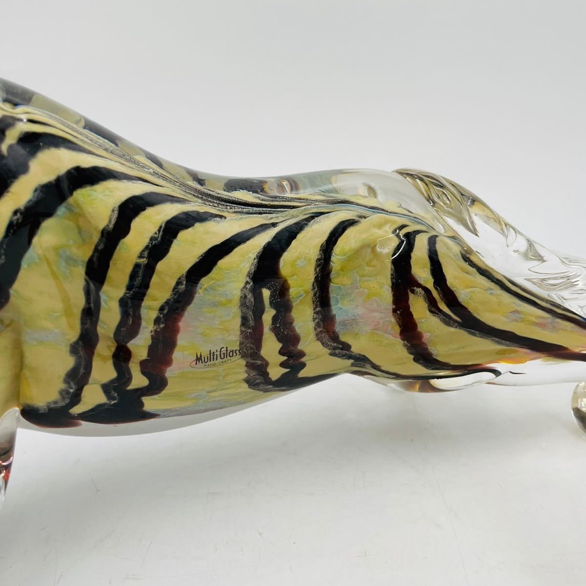 ☆ 高田広 作 虎 トラ 窯変硝子 MultiGlass マルティグラス ガラス
