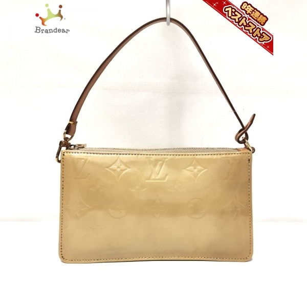ルイヴィトン LOUIS VUITTON ハンドバッグ M91010 レキシントン パテント レザー（モノグラムの型押し) ソフトベージュ VI0051 バッグ