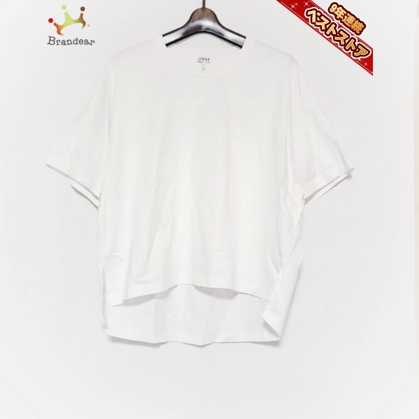 ロエベ LOEWE 半袖Tシャツ サイズS - 白 レディース クルーネック/刺繍