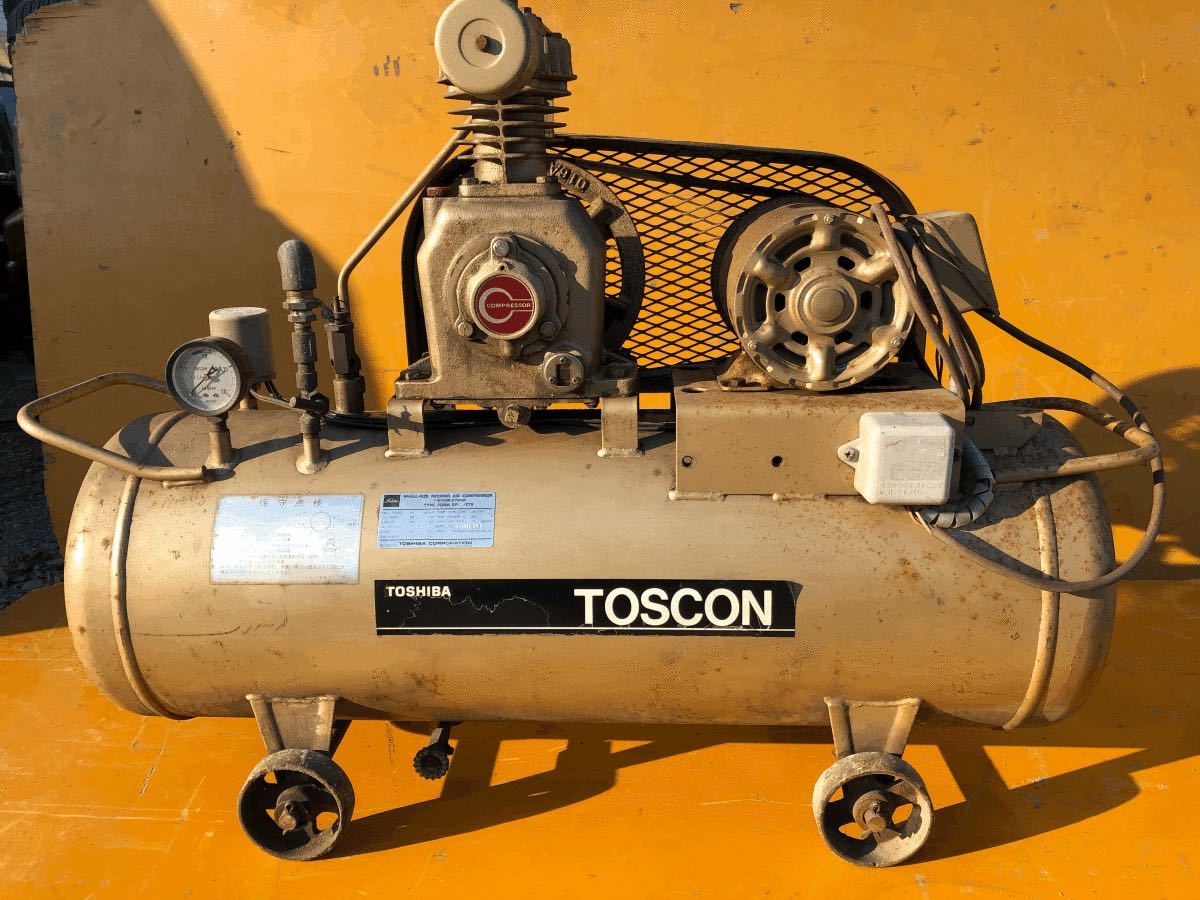 ☆TOSHIBA☆ 東芝 TOSCON エアーコンプレッサー GP 6-7T9 三相200V 65L 