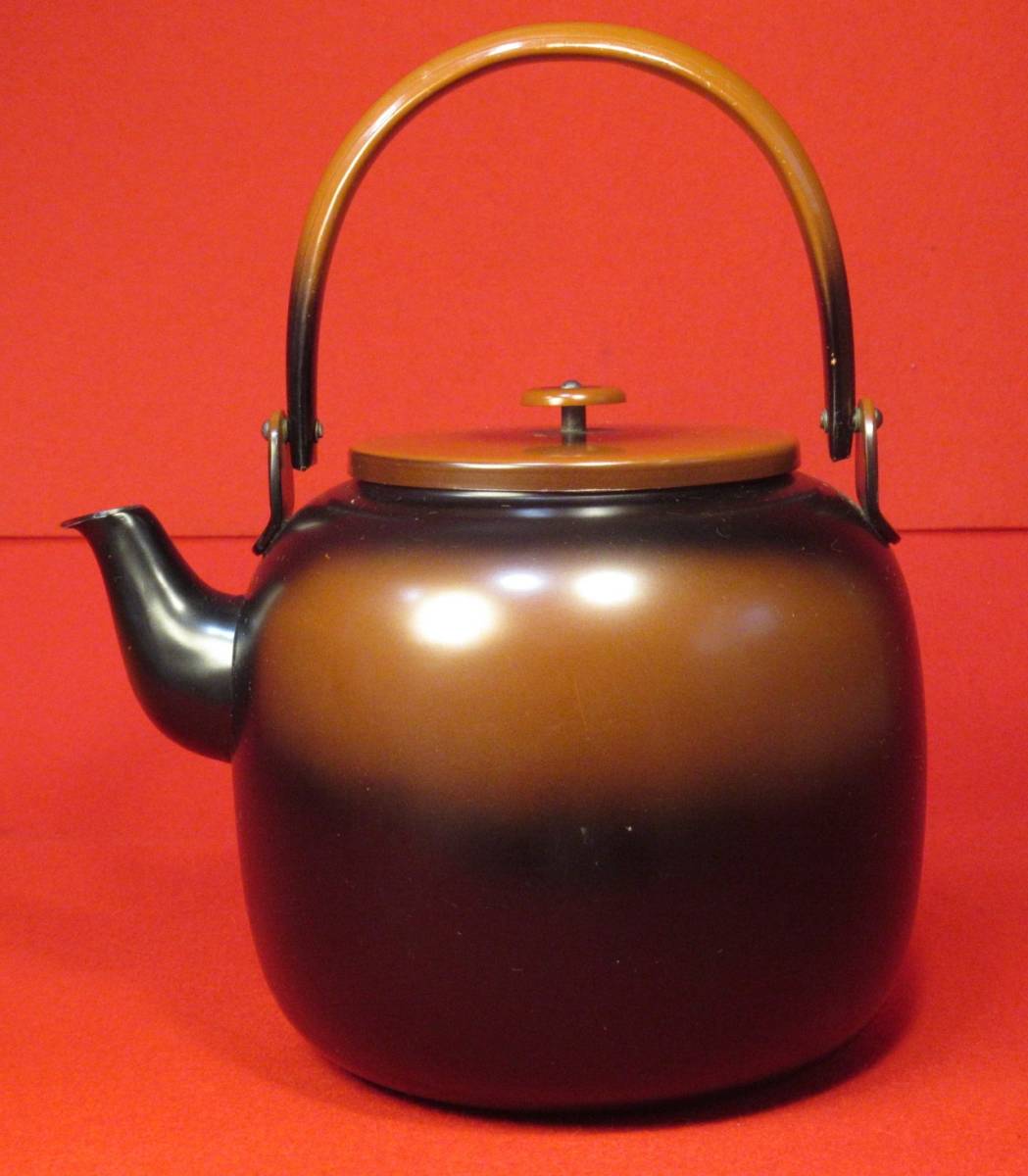 茶道具『腰黒薬缶』表千家用 水次薬缶 水注 利休形 蓋付 茶事 裏千家