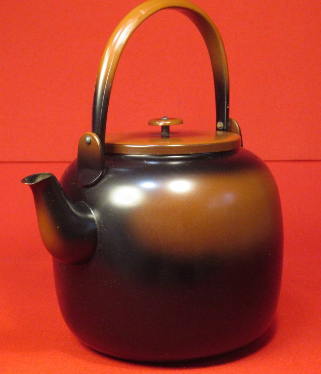 茶道具『腰黒薬缶』表千家用 水次薬缶 水注 利休形 蓋付 茶事 裏千家
