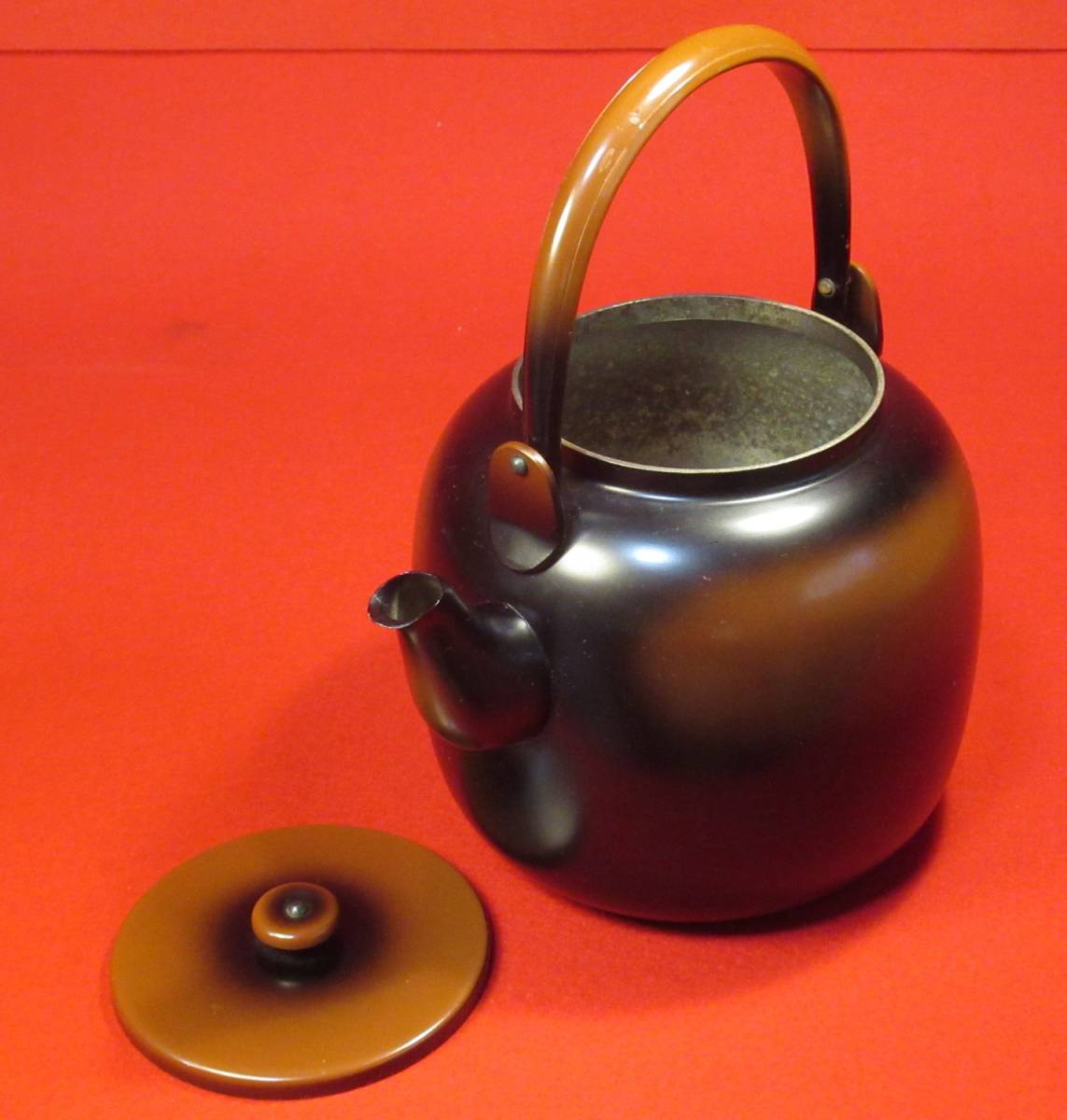茶道具『腰黒薬缶』表千家用 水次薬缶 水注 利休形 蓋付 茶事 裏千家