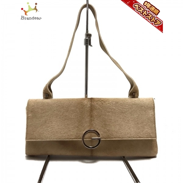 安い，定番人気 グッチ GUCCI ハンドバッグ 0014049 - ファー&times;レザー ベージュ バッグ(オールドグッチ)｜売買されたオークション情報、yahooの商品情報をアーカイブ公開 - オークファン かばん、バッグ