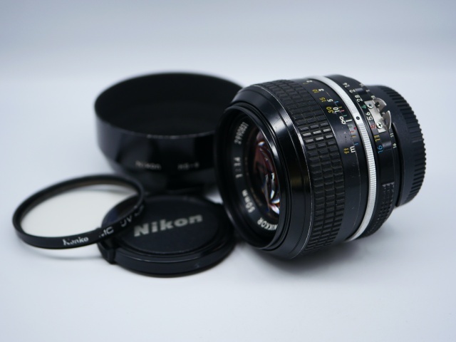 格安，爆買い Nikon 非Ai NIKKOR 50mm f1.4 HS-9 レンズフード付き