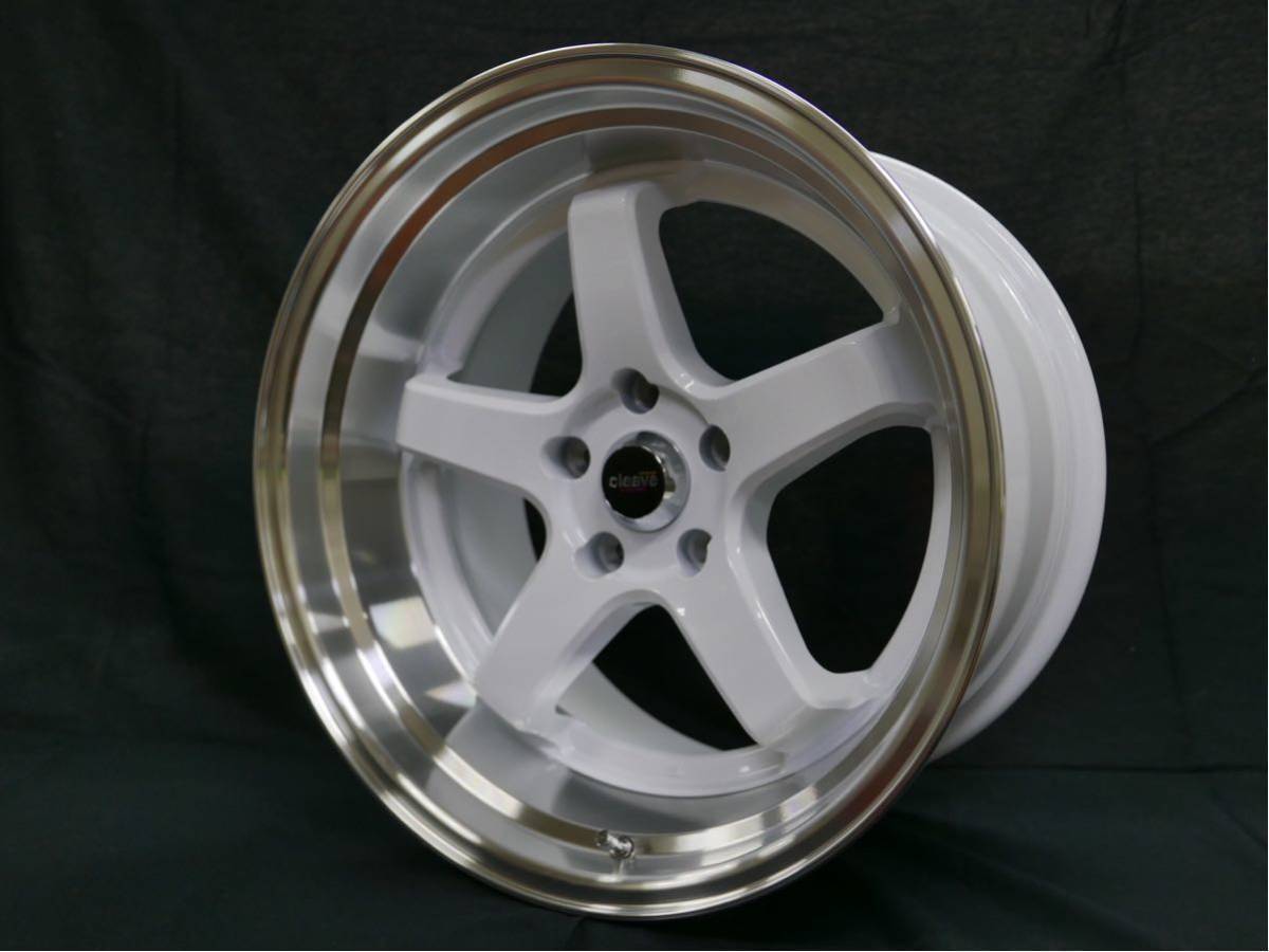 CLEAVE RACING クリーブ FL53 17x9.0J +18 5-114.3 ホワイト/マシンド 