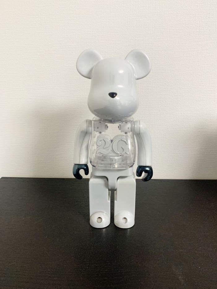 2G BE@RBRICK WHITE White Chrome CHROME CHROME400%+100% Bearbrick