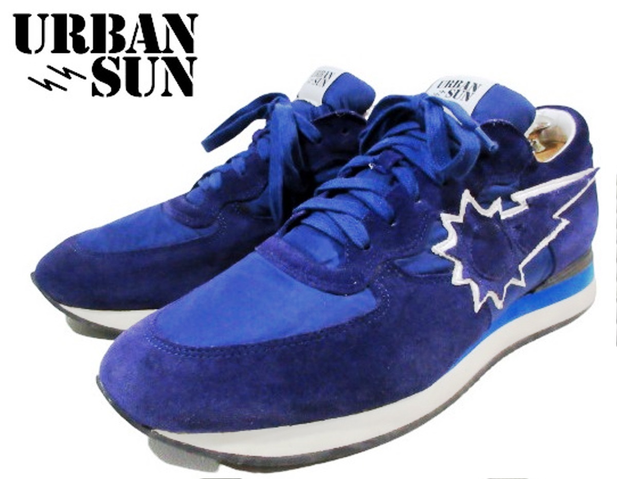 イタリア製 URBAN SUN アーバンサン スニーカー ネイビー ◇435137