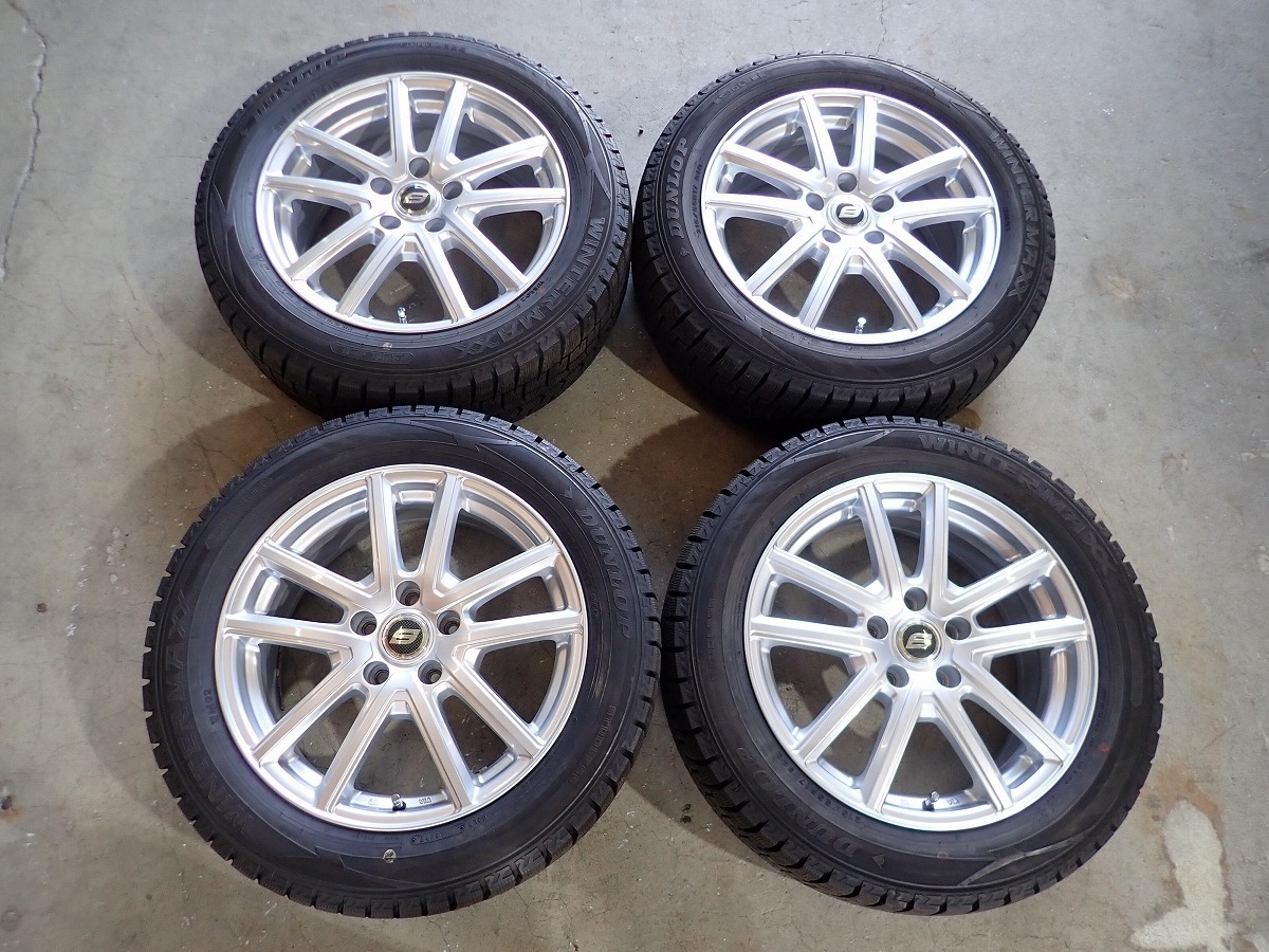 J-1543タイヤ屋215/40R18アルミ付き4本（7J 100 5穴 +48)⑫ 本州送料
