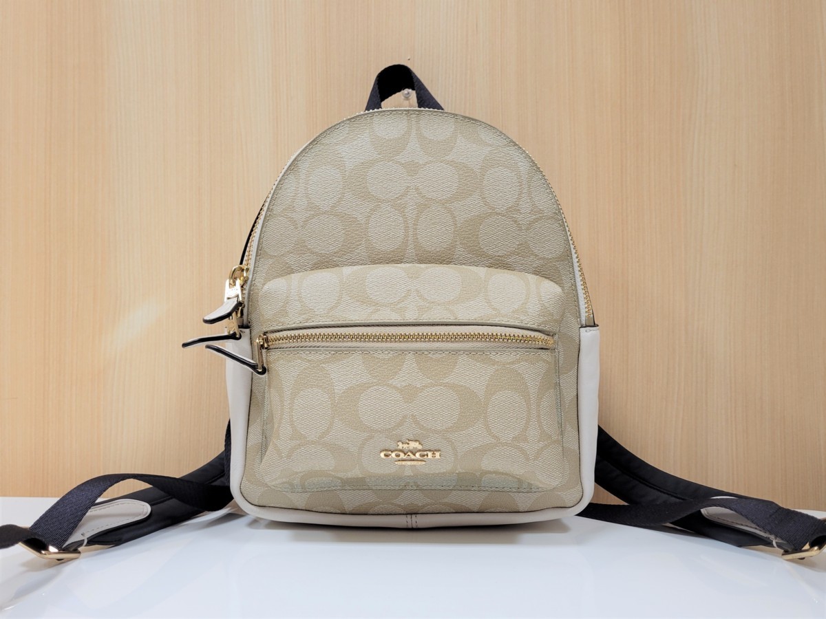 COACH シグネチャー リュック ホワイト ベージュ Coach SIGNATURE 