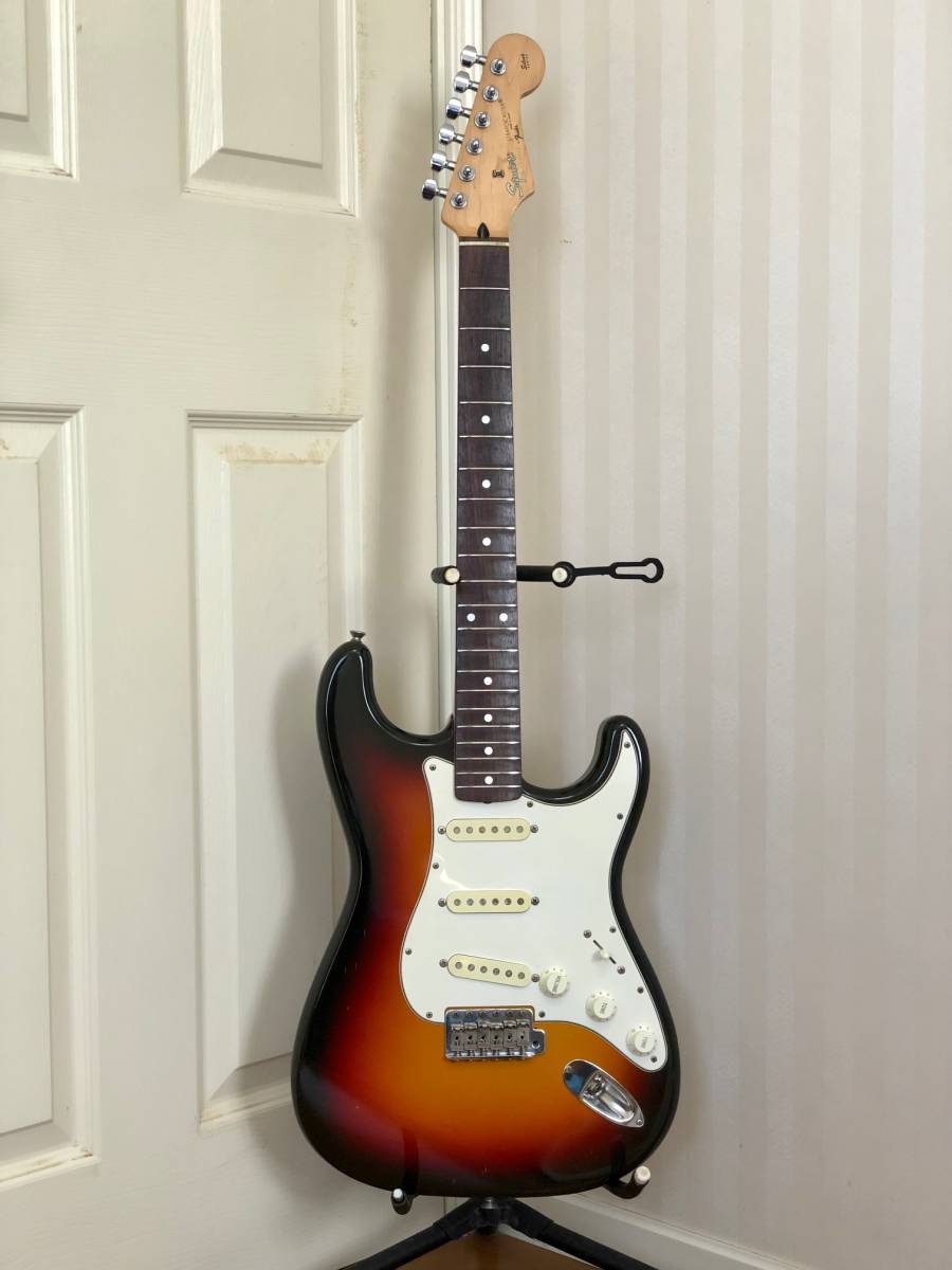 2003年製 スクワイヤー ストラトキャスター 付属品完備 フェンダー直系 Squier by Fender Stratocaster Silver フジゲン製 ストラトキャスター