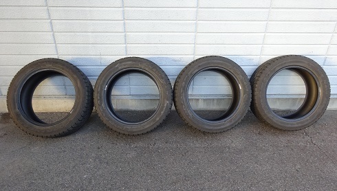 送料無料，新作 即日発送可能 国産 グッドイヤー スタッドレスタイヤ 4本セット 215/55R17 215 55 17 4本セット バリ溝 ヴェゼル C-HR(中古)｜売買されたオークション情報、yahooの商品情報をアーカイブ公開 - オー 17インチ