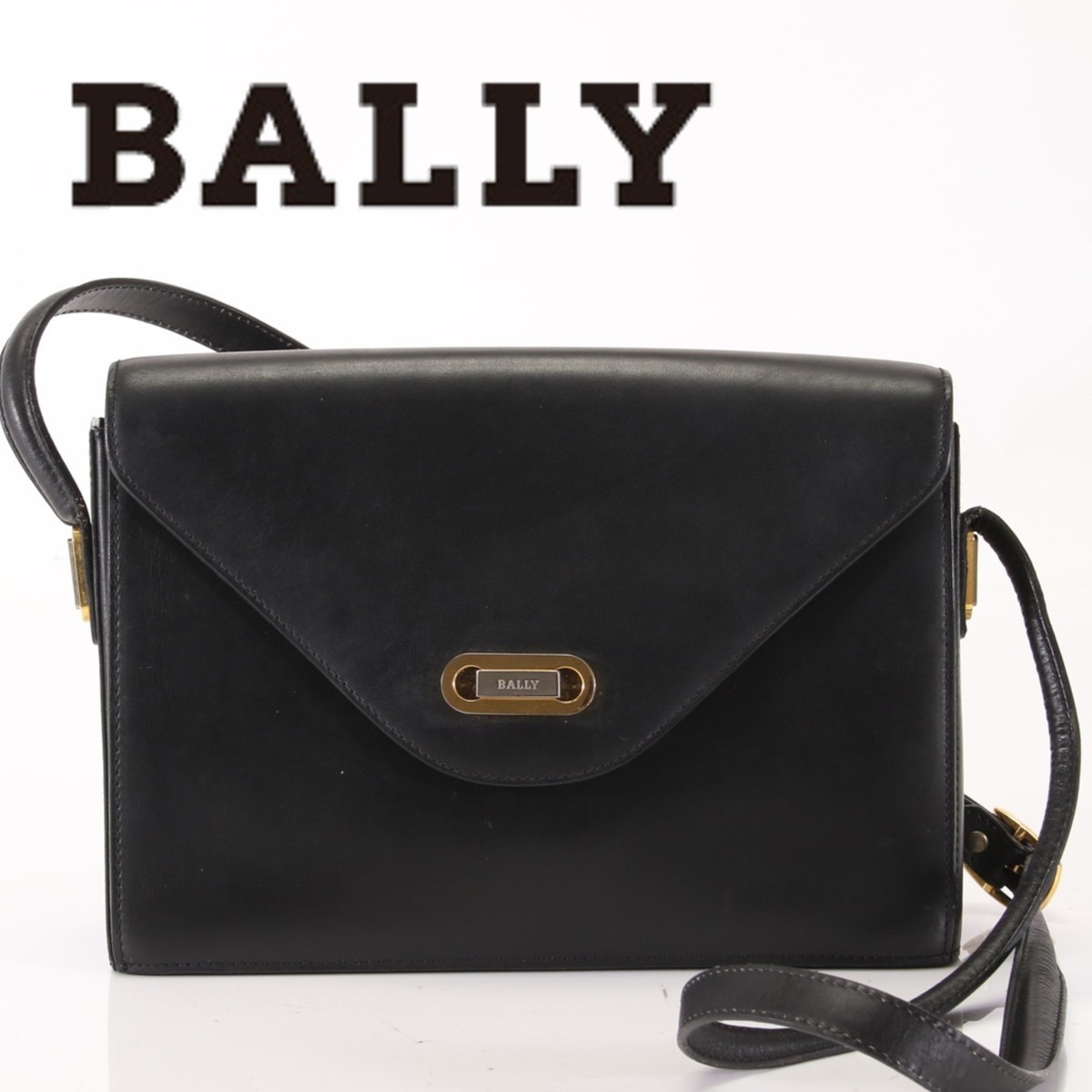 即決☆BURBERRY BLACK LABEL☆廃版 オールレザーショルダーバッグ 