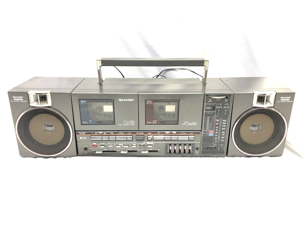 SHARP シャープ QT-88 QT-88R ラジカセ - 整備済み MKⅡ MK2 テーブル
